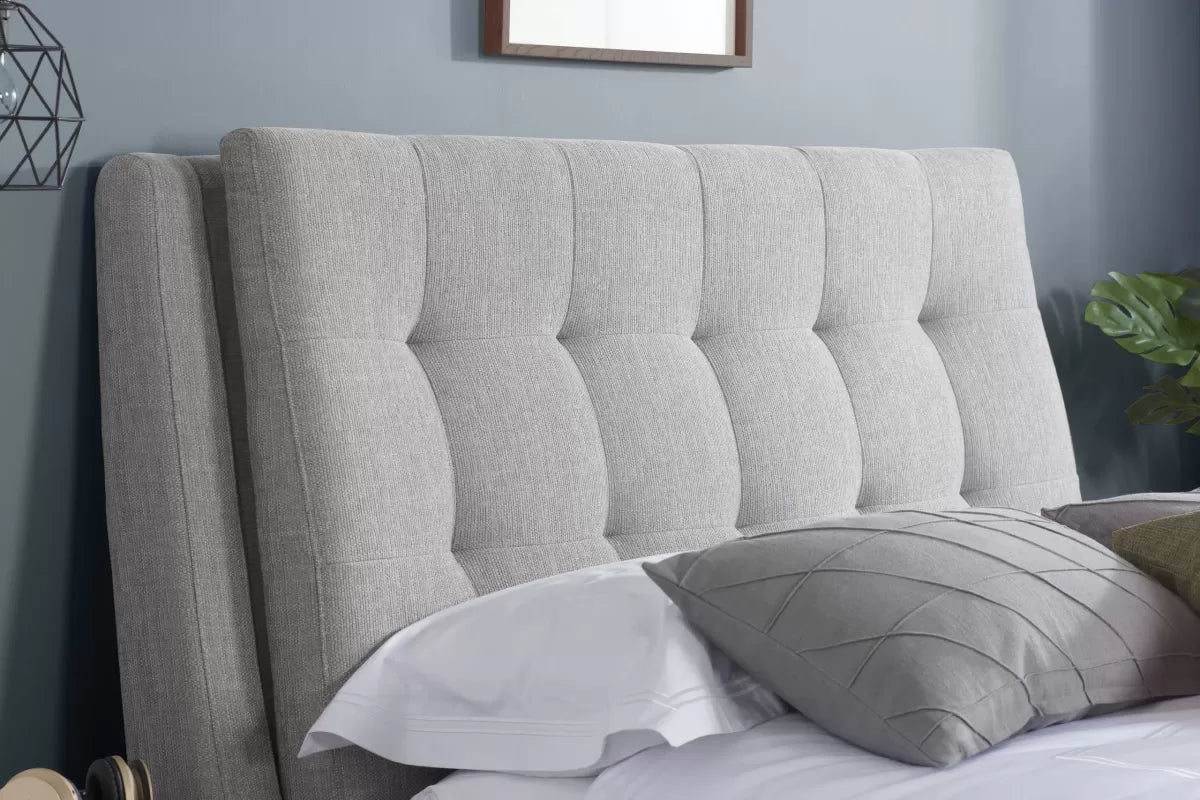 Mayfair Grey Fabric Storage King Bed