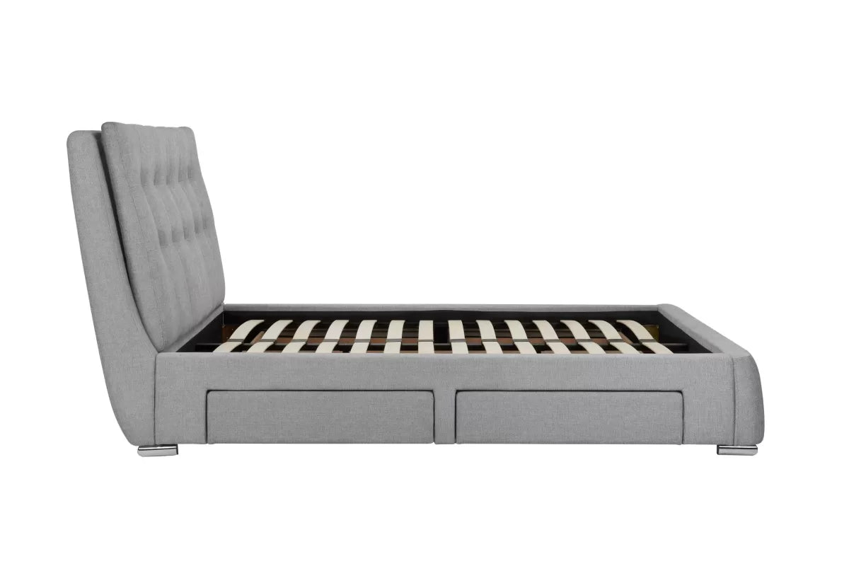 Mayfair Grey Fabric Storage King Bed