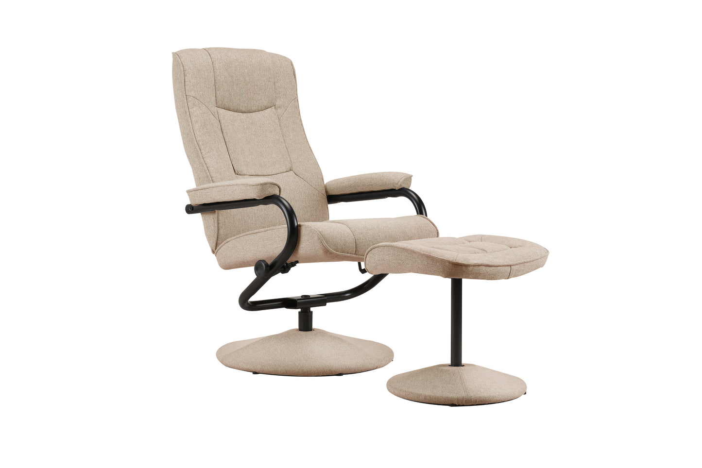 Marazion Wheat Fabric Swivel Chair & Footstool
