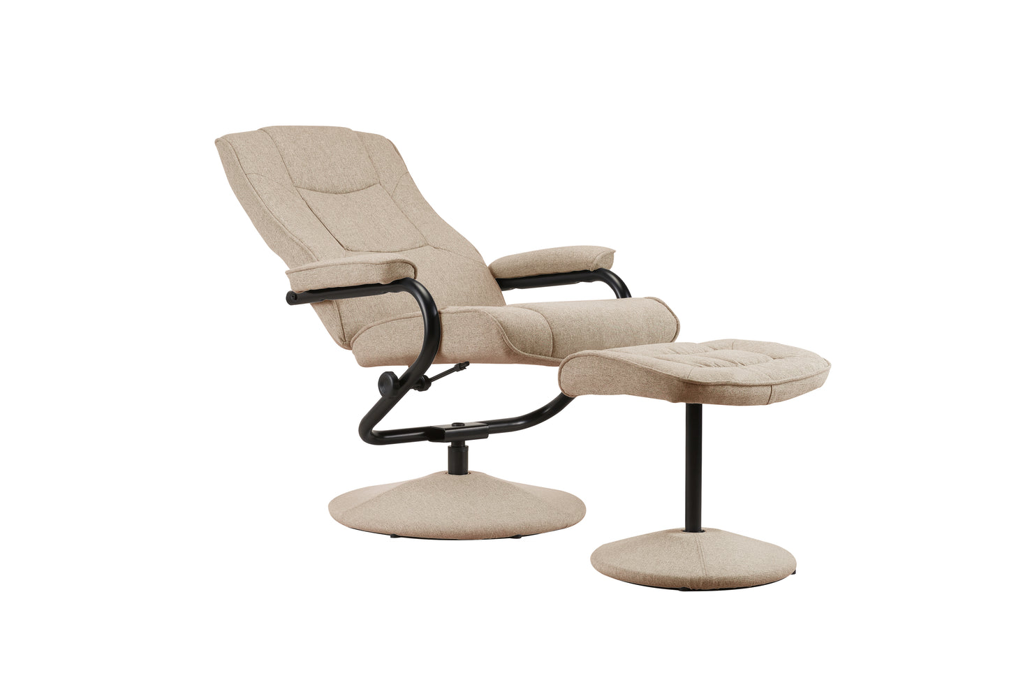 Marazion Wheat Fabric Swivel Chair & Footstool