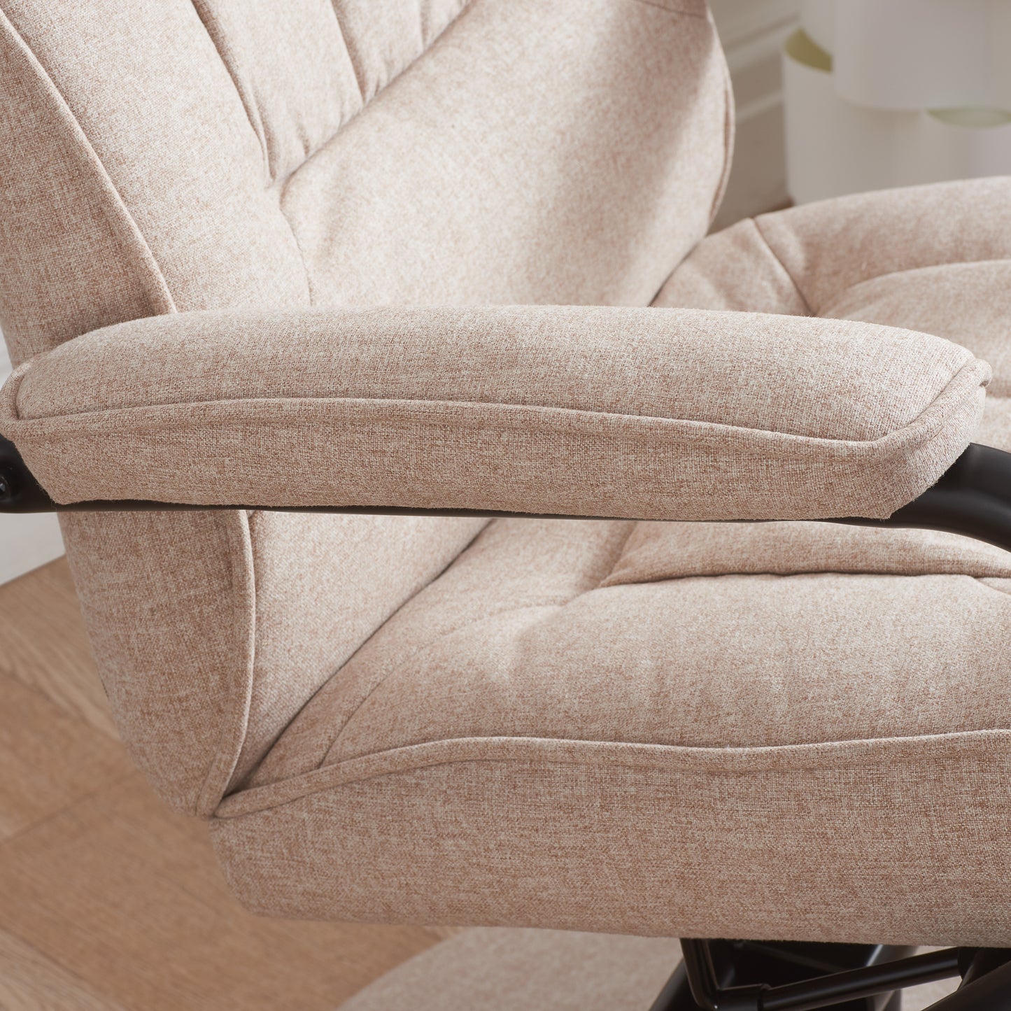 Marazion Wheat Fabric Swivel Chair & Footstool