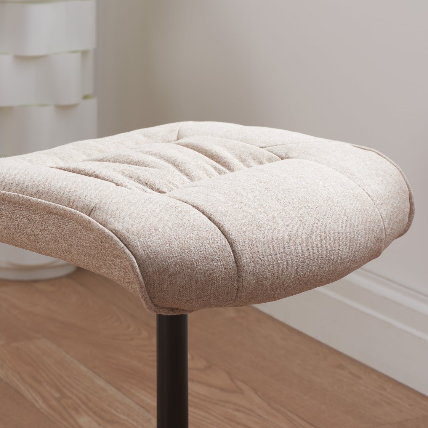 Marazion Wheat Fabric Swivel Chair & Footstool