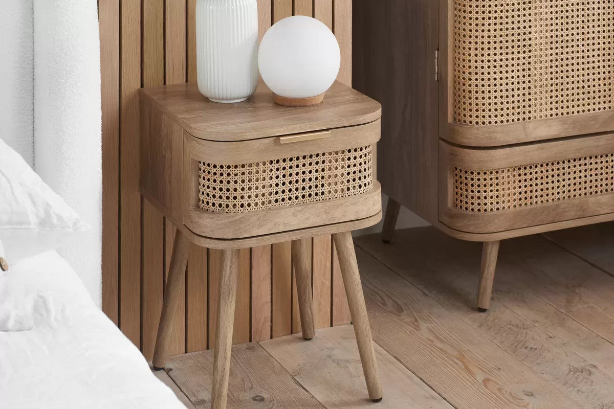 Noah Oak 1 Drawer Bedside