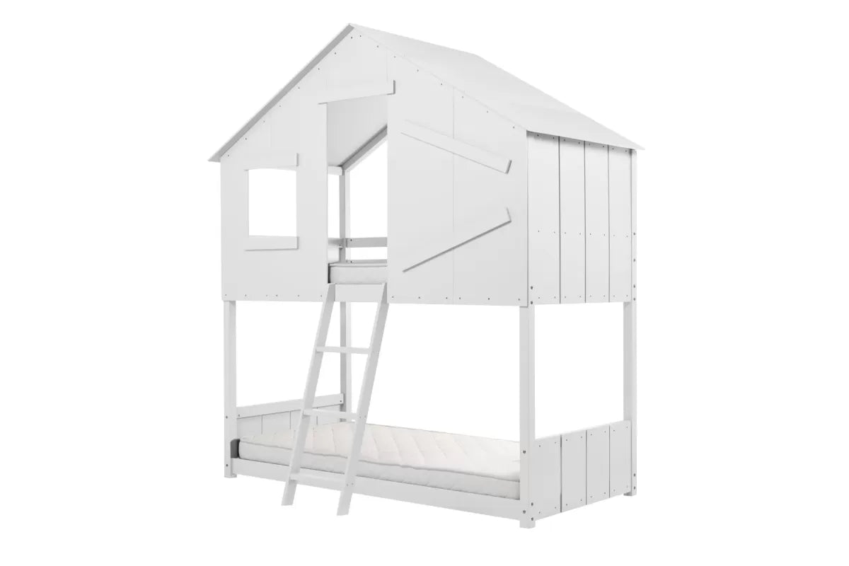 Safari Bunk Bed White + 2 Single Air Mattresses