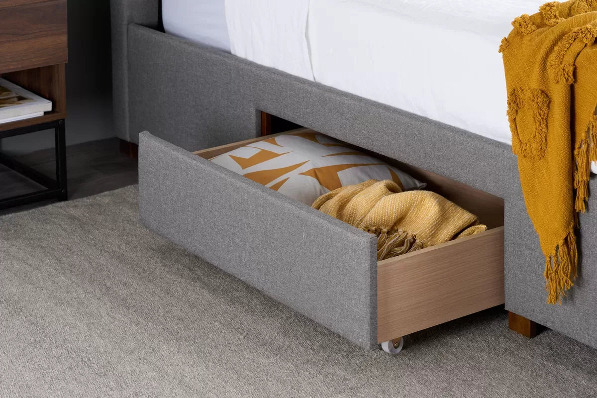 Shelby Grey Storage Double Bed