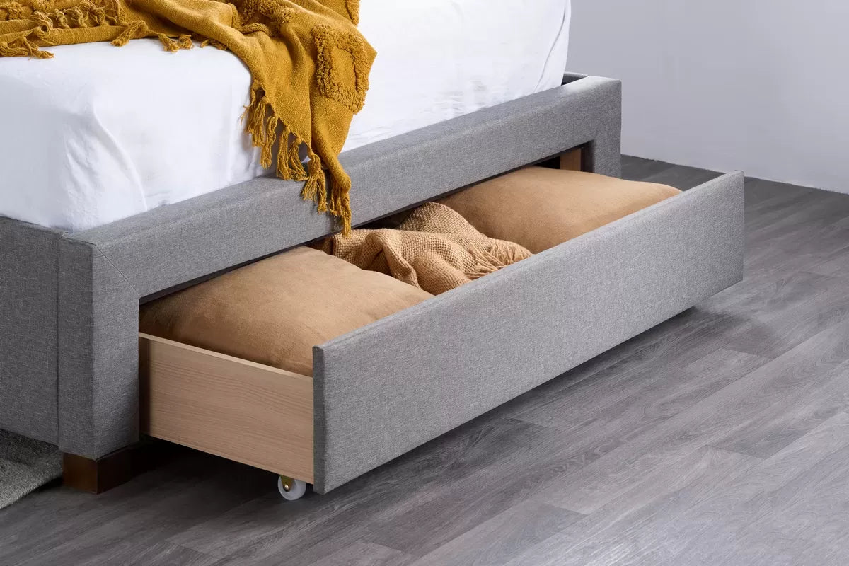 Shelby Grey Storage Double Bed