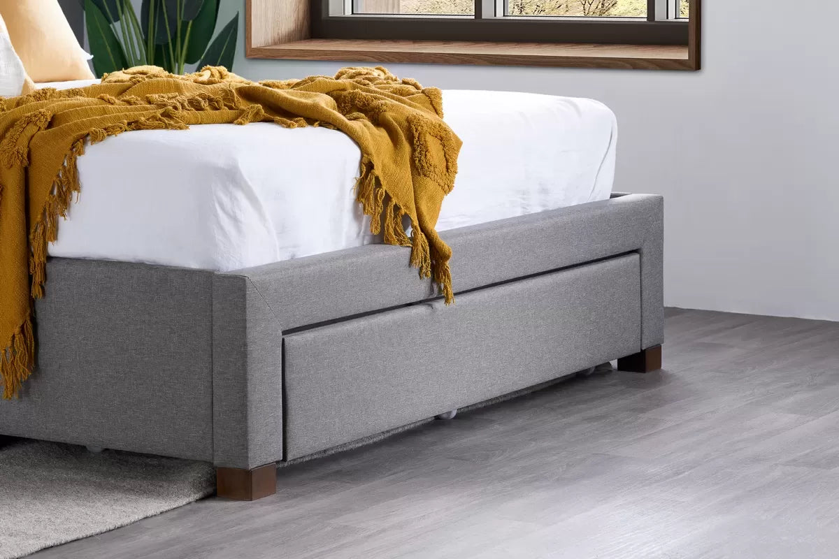 Shelby Grey Storage Double Bed