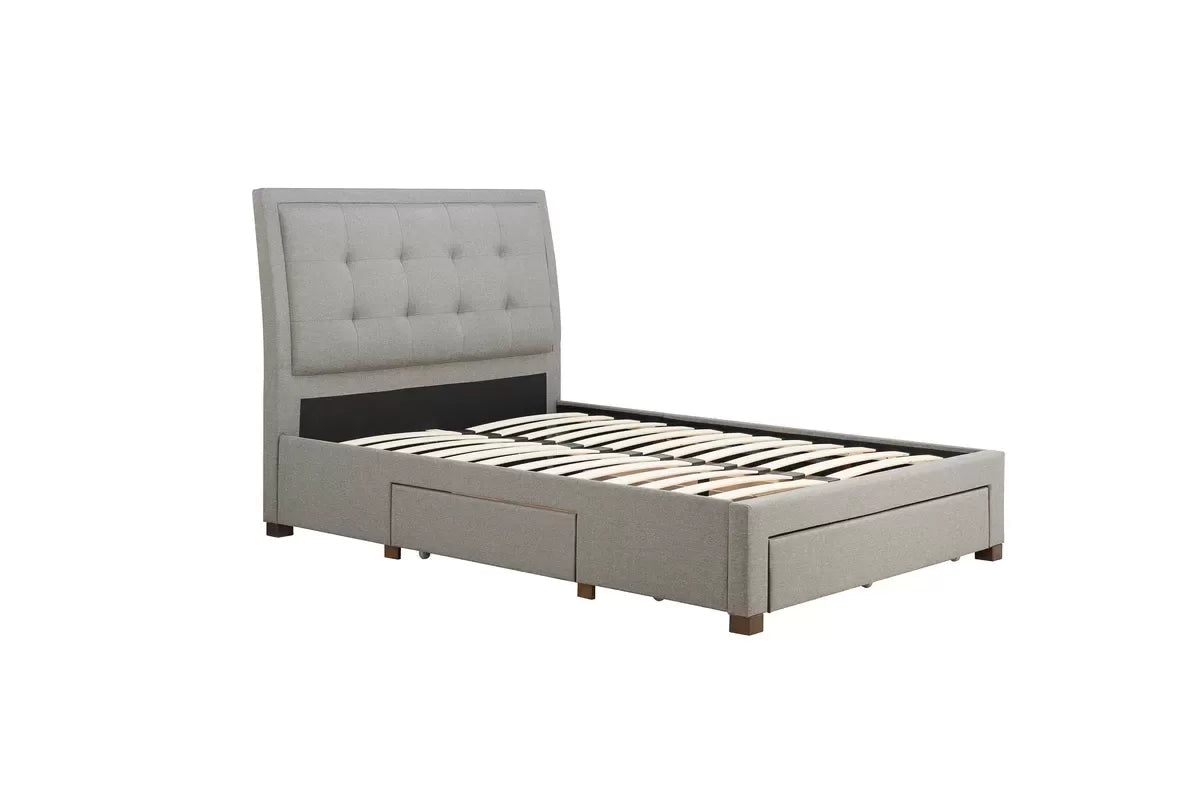 Shelby Grey Storage Double Bed