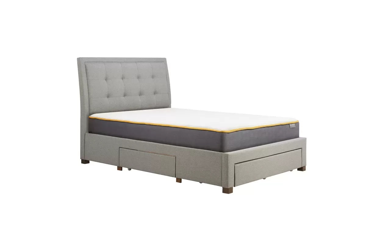 Shelby Grey Storage Double Bed