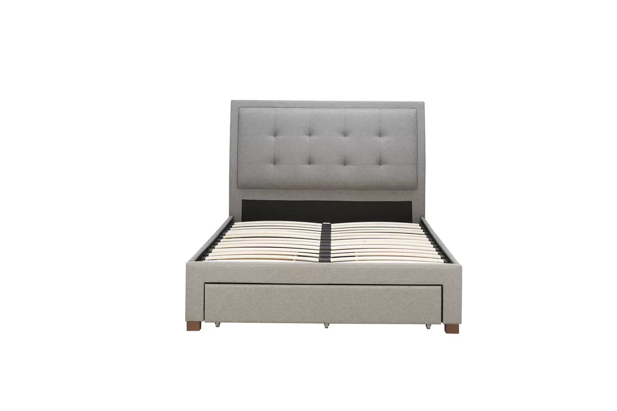 Shelby Grey Storage Double Bed