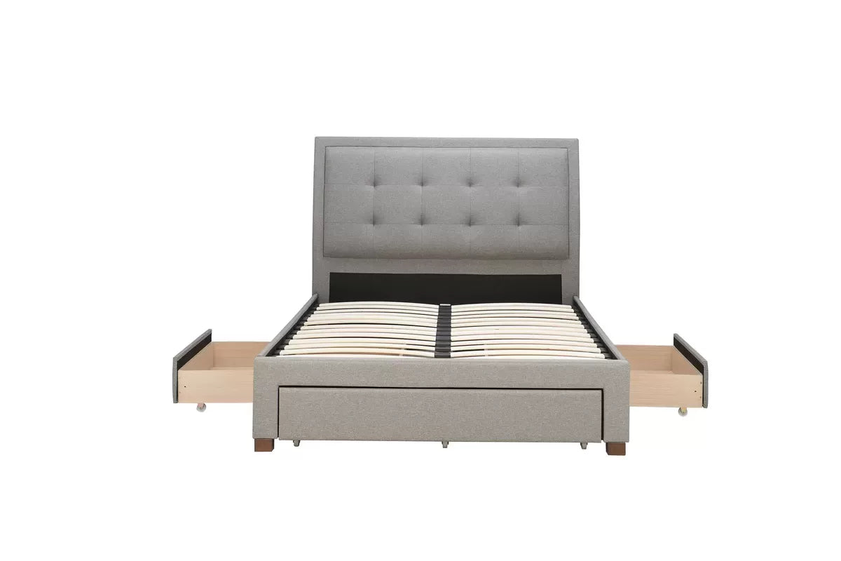 Shelby Grey Storage Double Bed