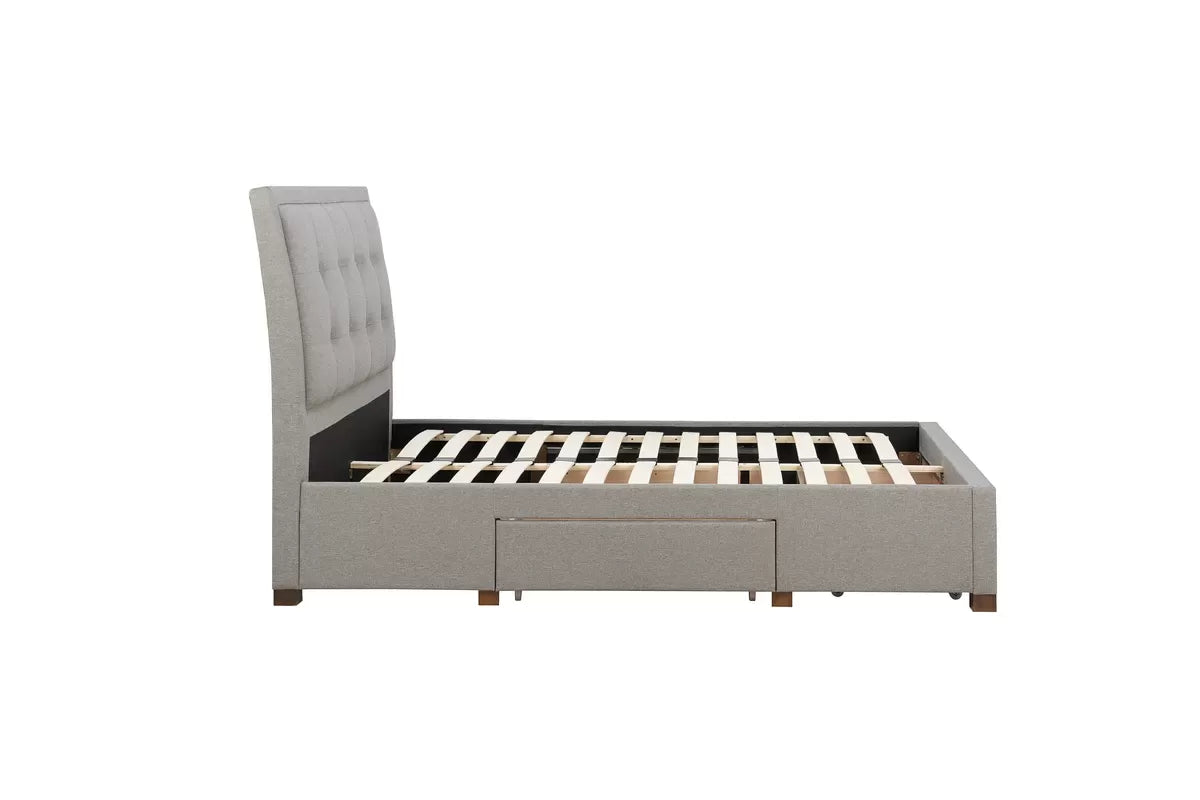 Shelby Grey Storage Double Bed