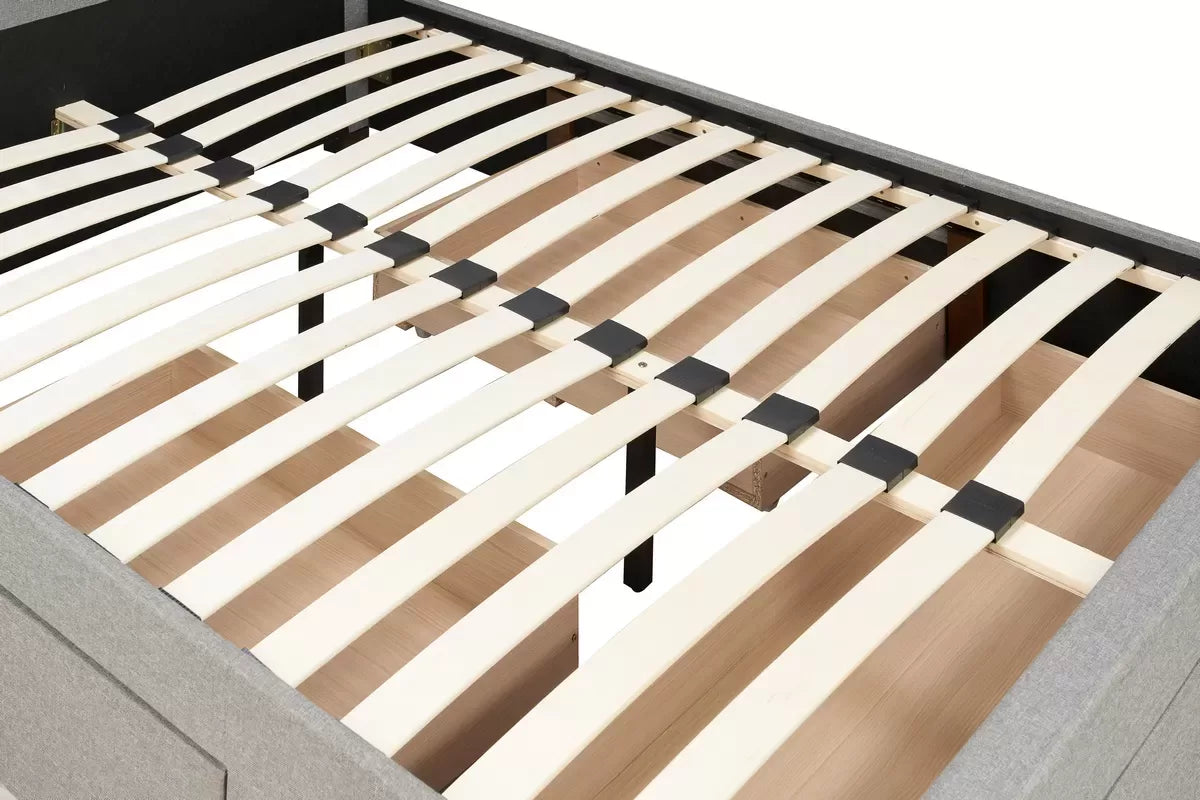 Shelby Grey Storage Double Bed