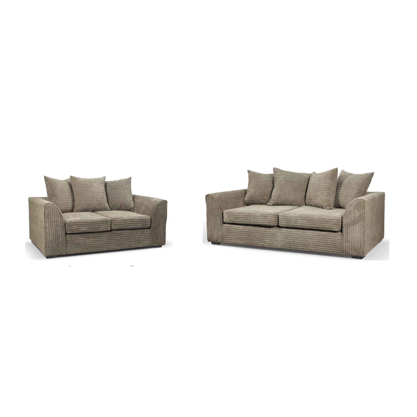 Tyron Jumbo Caramel Cord 3 + 2 Sofa Set