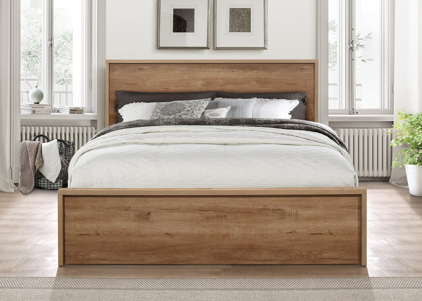 Stockwell Rustic Oak Double Bed