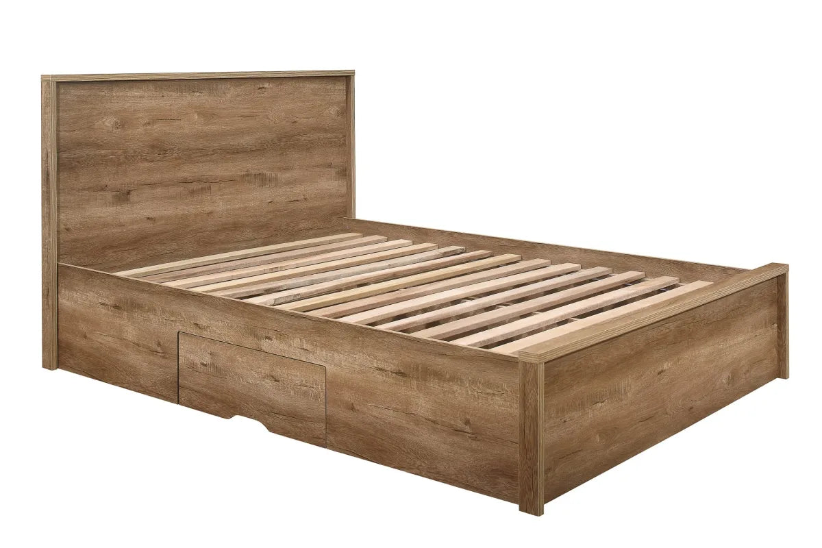 Stockwell Rustic Oak Double Bed