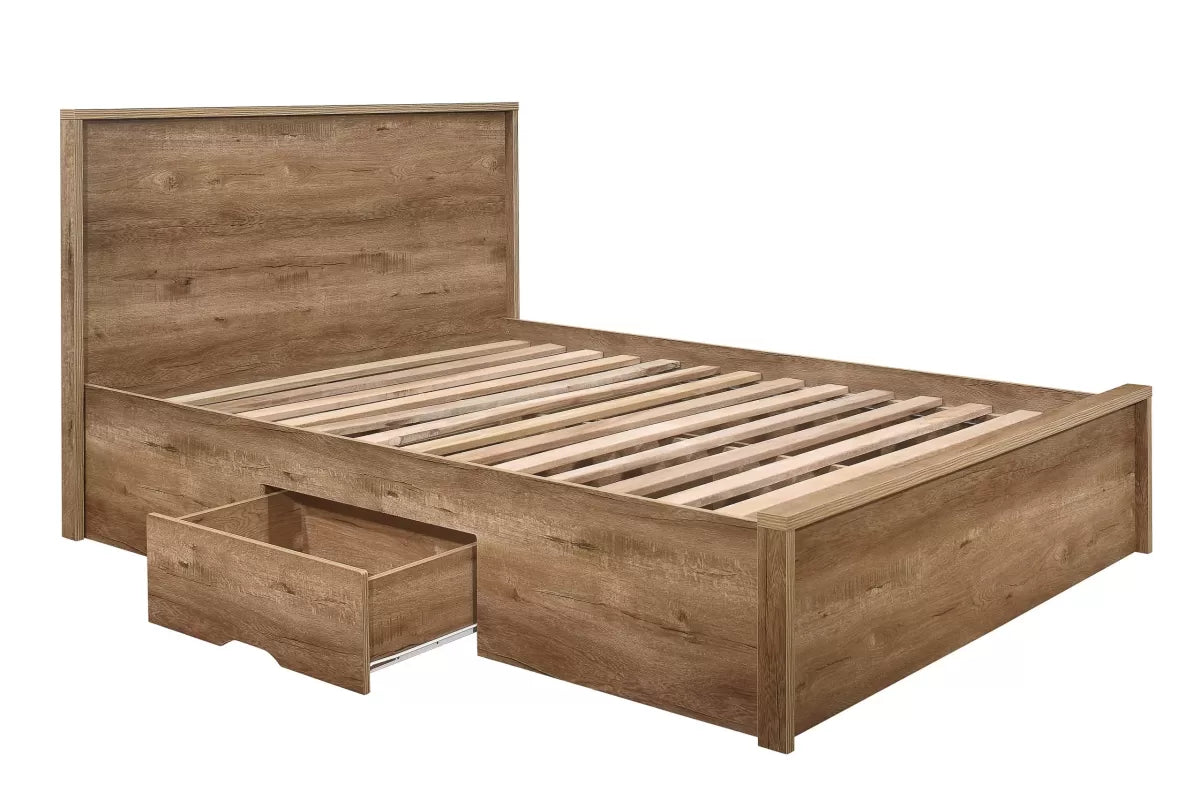 Stockwell Rustic Oak Double Bed