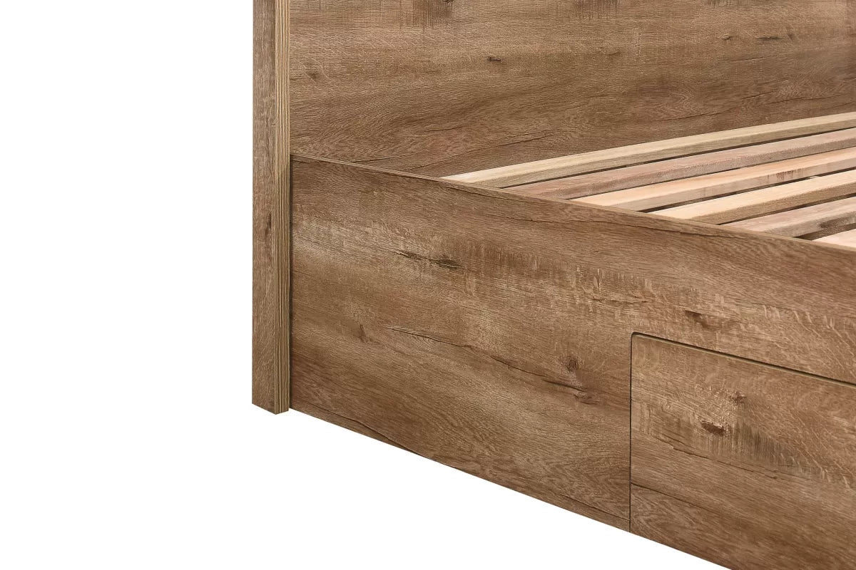 Stockwell Rustic Oak Double Bed