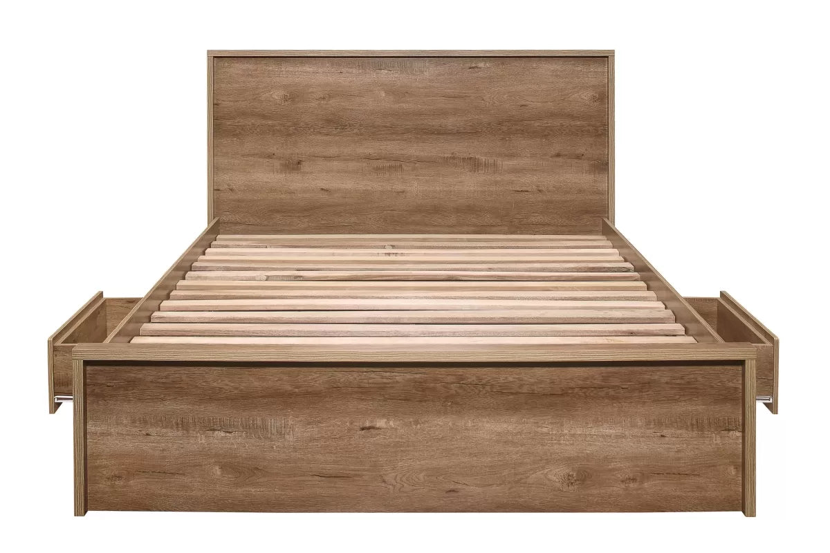 Stockwell Rustic Oak Double Bed