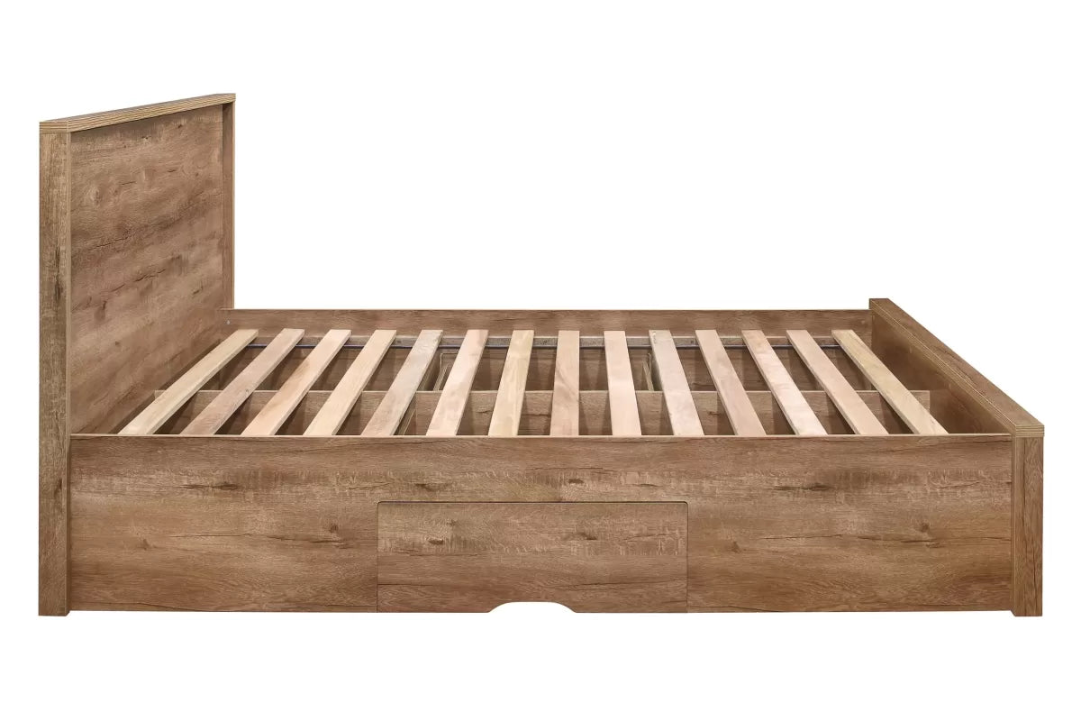 Stockwell Rustic Oak Double Bed