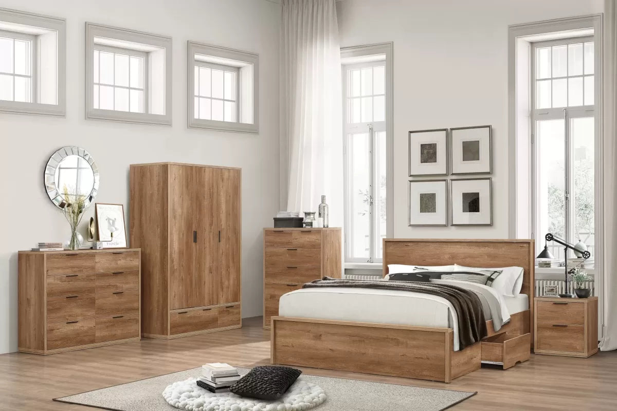 Stockwell Rustic Oak King Bed