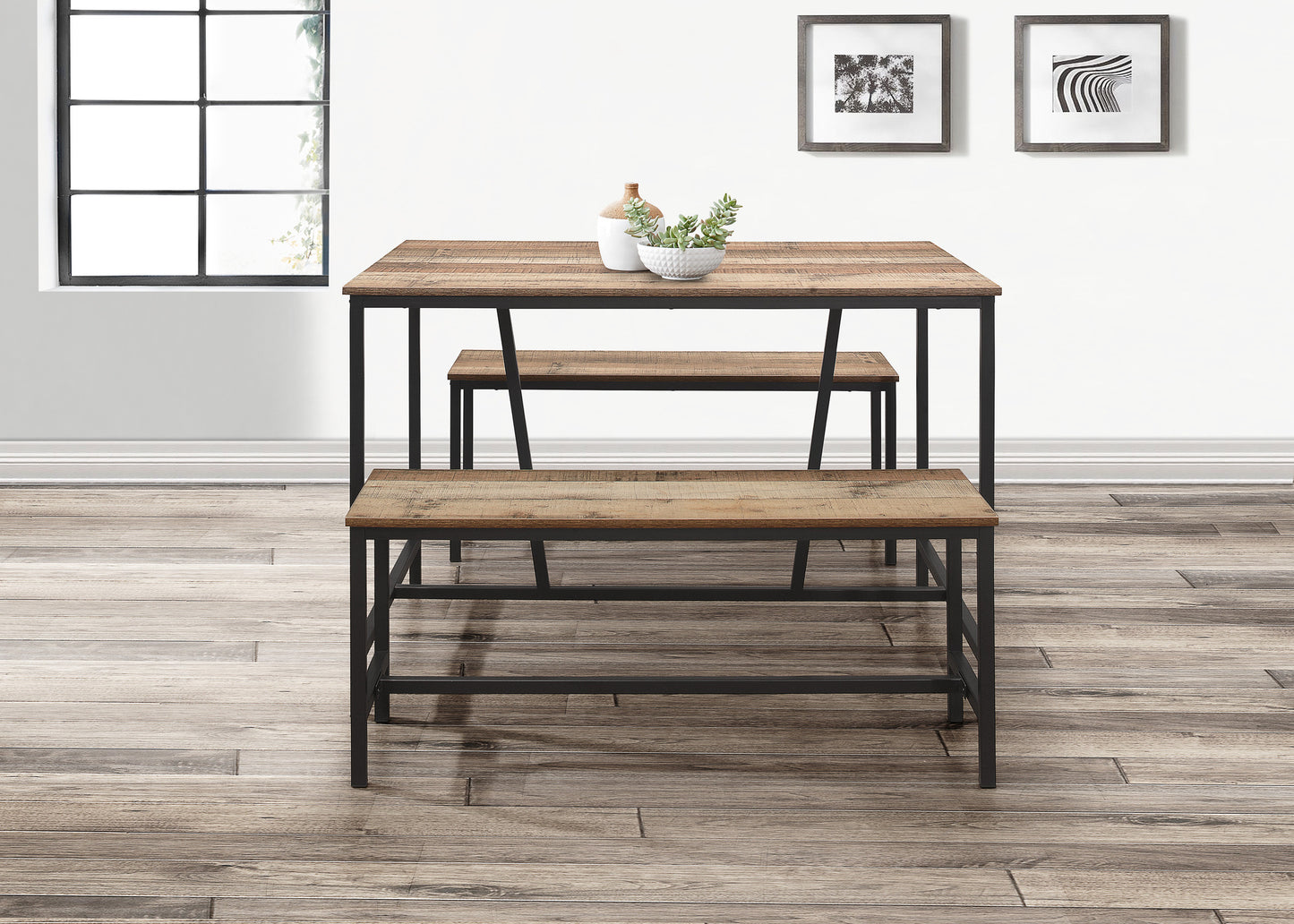 Urban Dinning Table & Bench Set