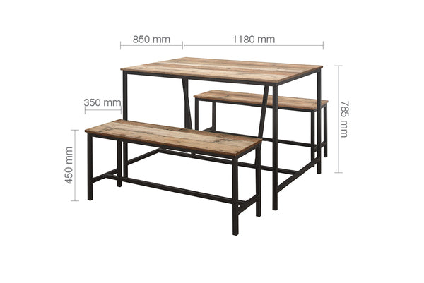 Urban Dinning Table & Bench Set