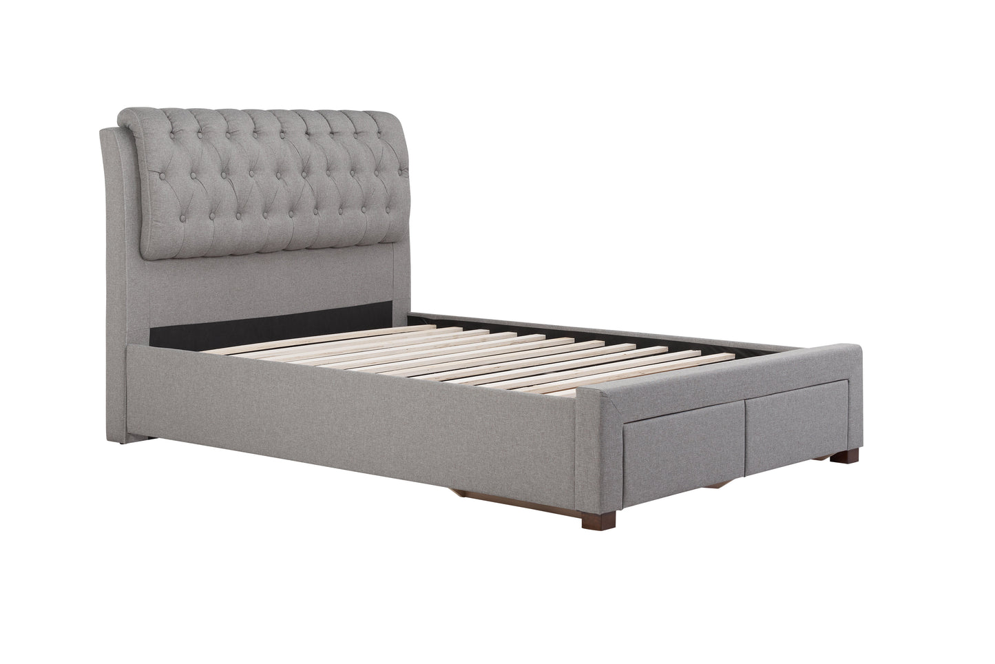 Valentino Grey Storage Double Bed