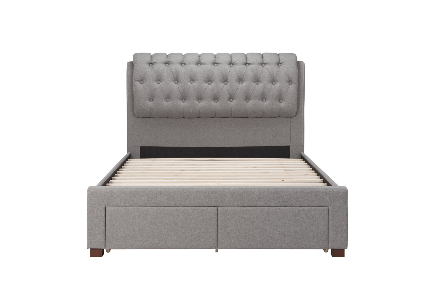 Valentino Grey Storage Double Bed