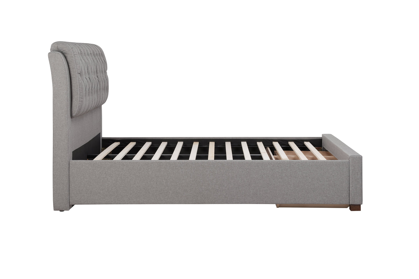 Valentino Grey Storage Double Bed