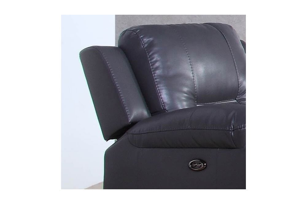Henry Grey Leather Electric Recliner Armchair