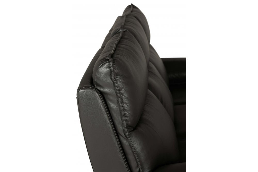 Turin Genuine Leather Grey Electric Power Recliner 3 Seater Sofa