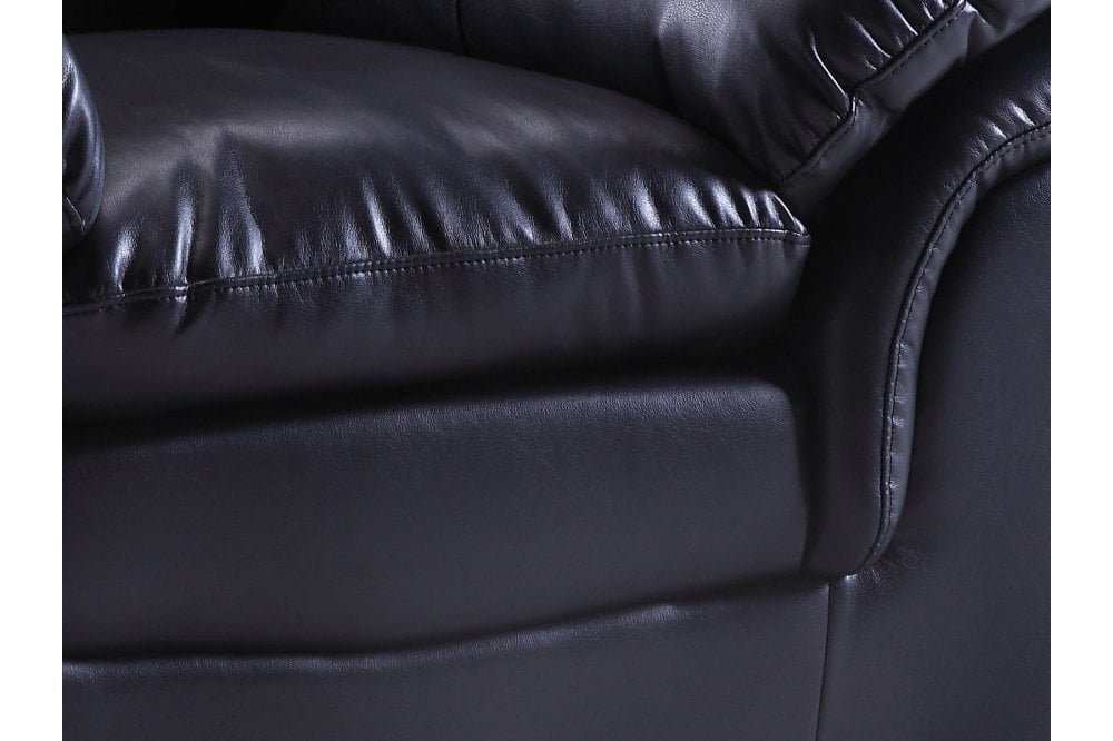 Ferona Black Leather 2 Seater Sofa