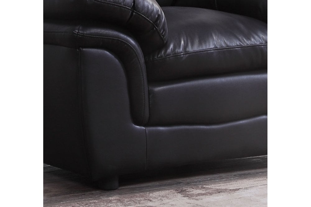 Ferona Black Leather Armchair
