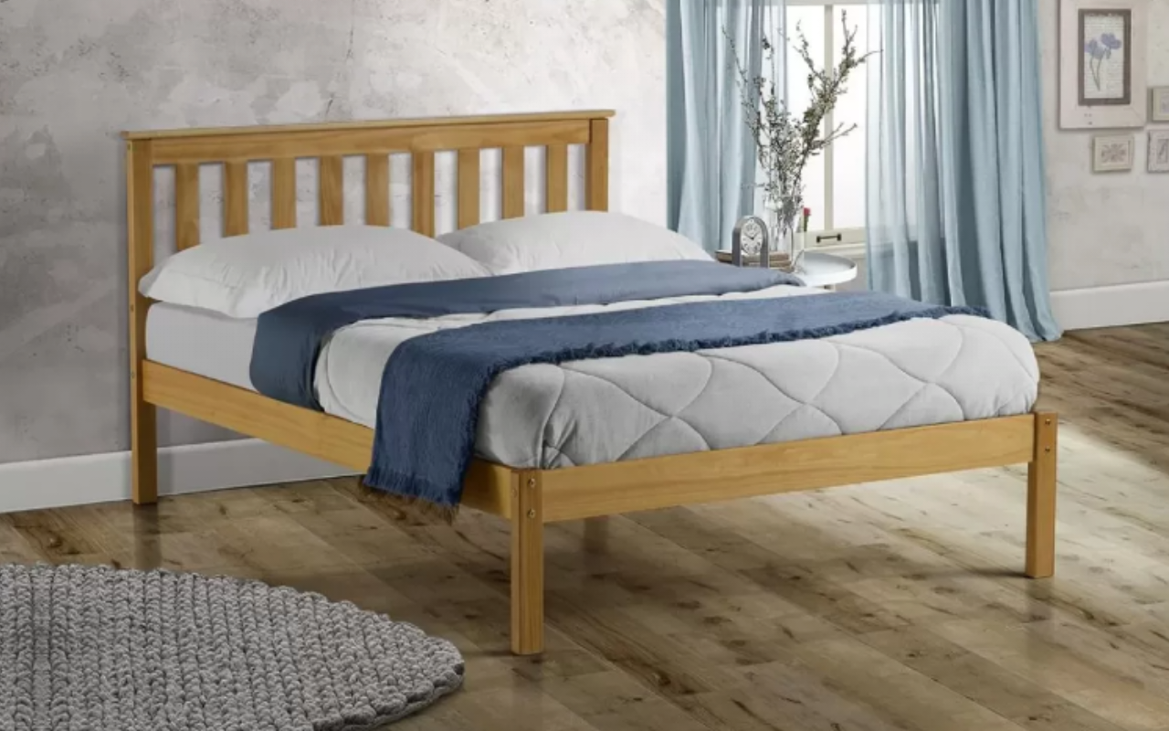 Denver Shaker Style Single Pine Bed + Sleep Happy Single Nimbus Foam Mattress-Single