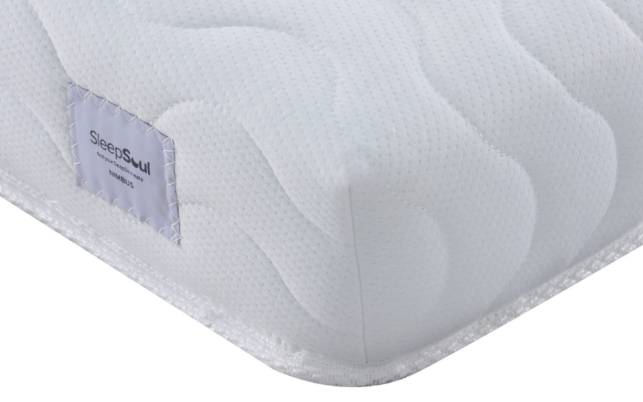 Denver Shaker Style Single Pine Bed + Sleep Happy Single Nimbus Foam Mattress