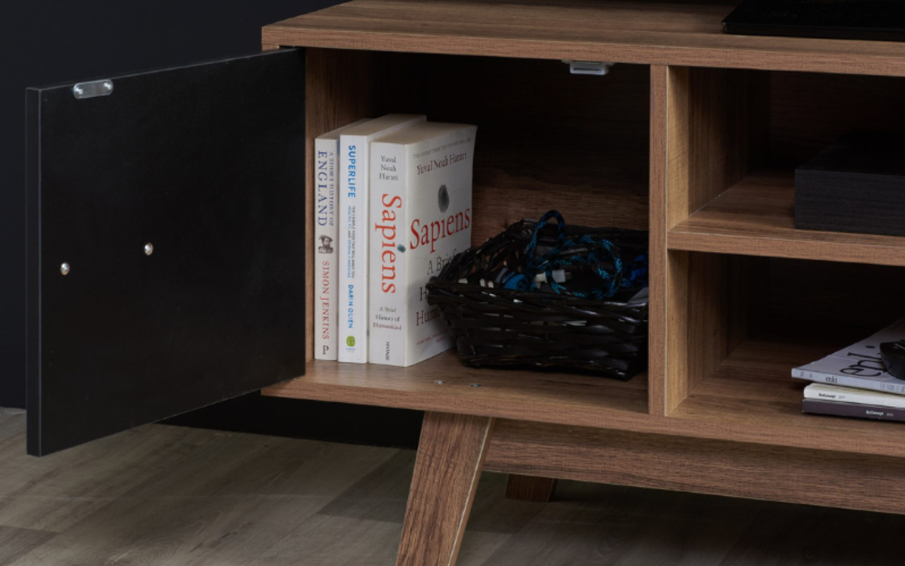 Shard TV Unit .Available in Oak/Black & White