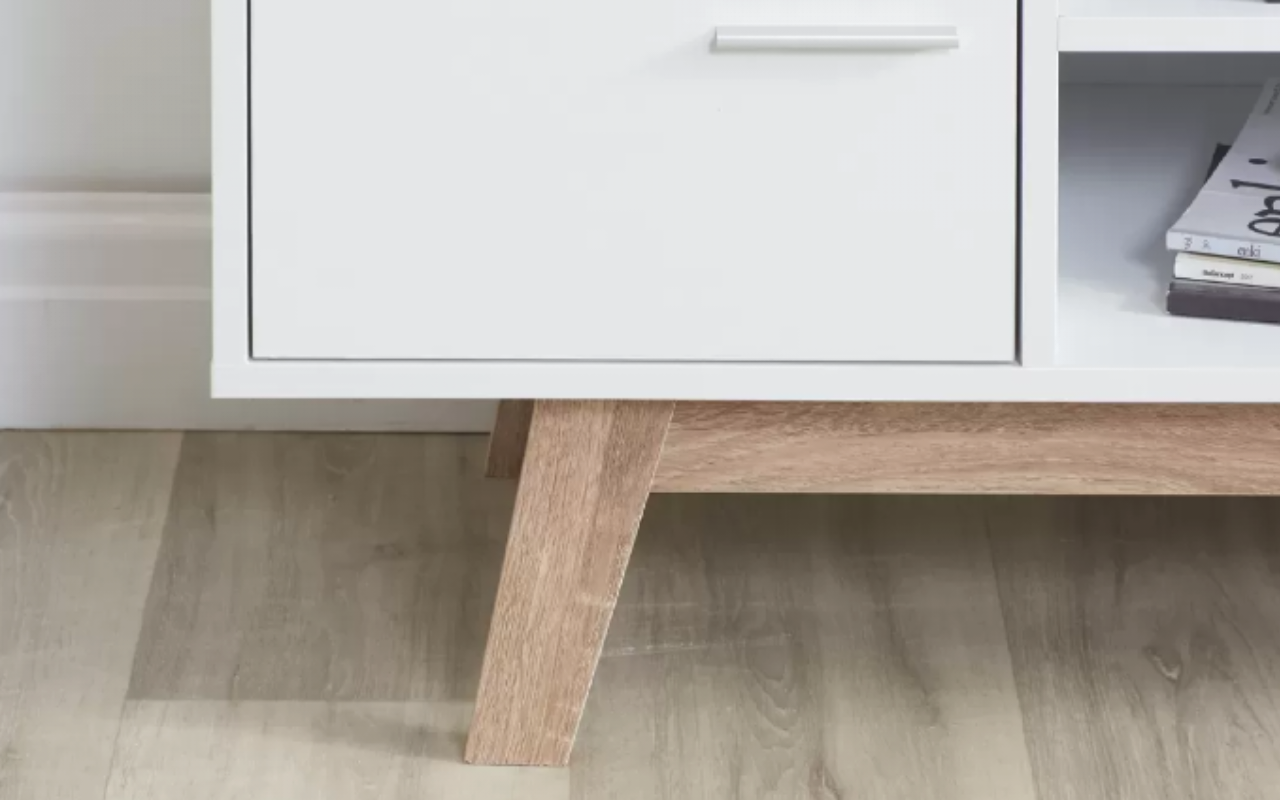 Shard TV Unit .Available in Oak/Black & White