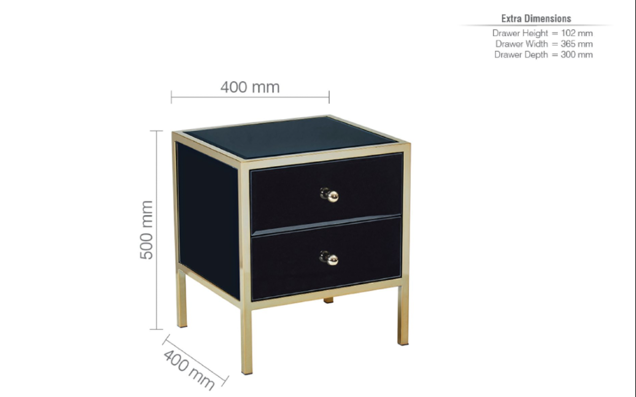 Fenwick 2 Drawer Bedside