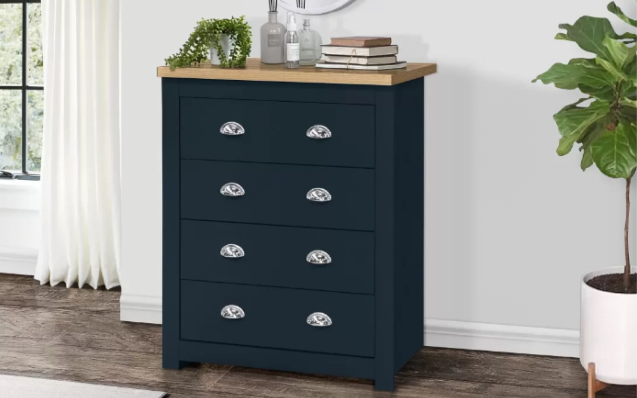 Highgate 3 Door Wardrobe + 4 Drawer Chest + 2 Drawer Bedside Set