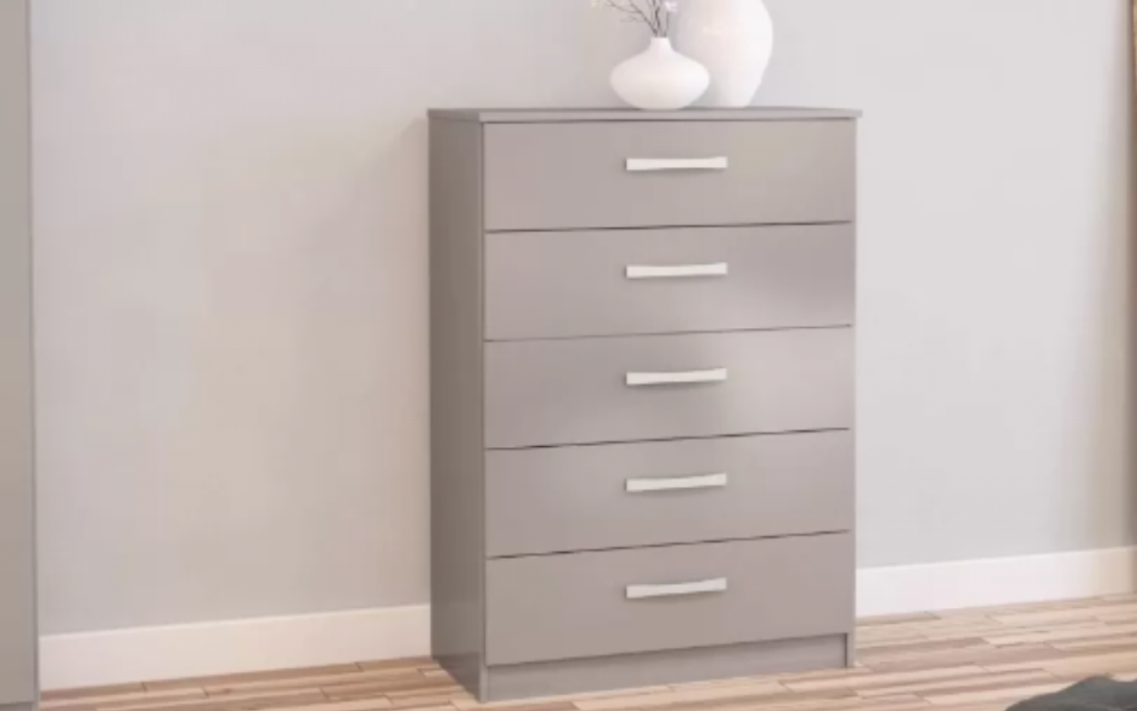 Lynx 4 Door 2 Drawer Wardrobe with Mirrow + 5 Drawer Chest Set