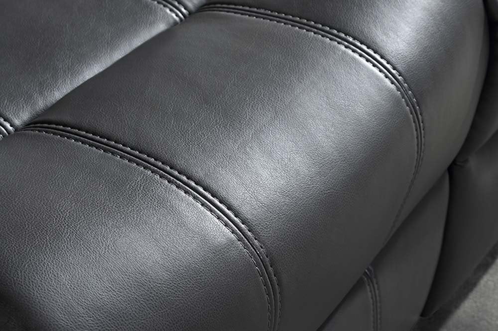 Valencia Grey Leather 2 Seater Recliner Sofa