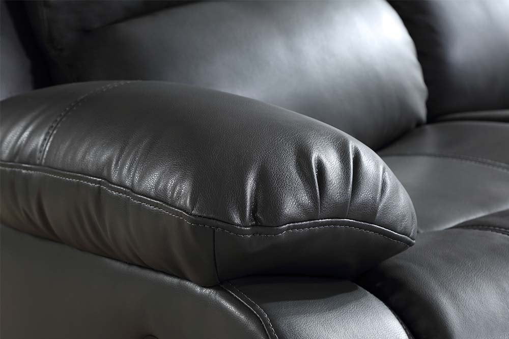 Valencia Grey Leather 2 Seater Recliner Sofa