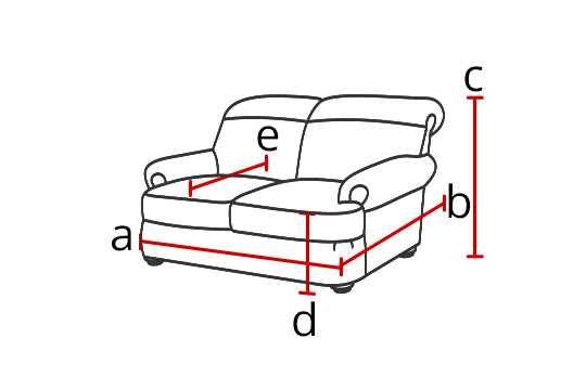 Nancy Grey Fabric 2 Seater Sofa