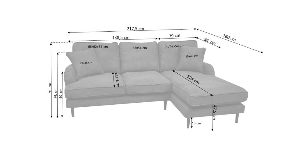 Rupert Beige Fabric Right Hand Corner Sofa