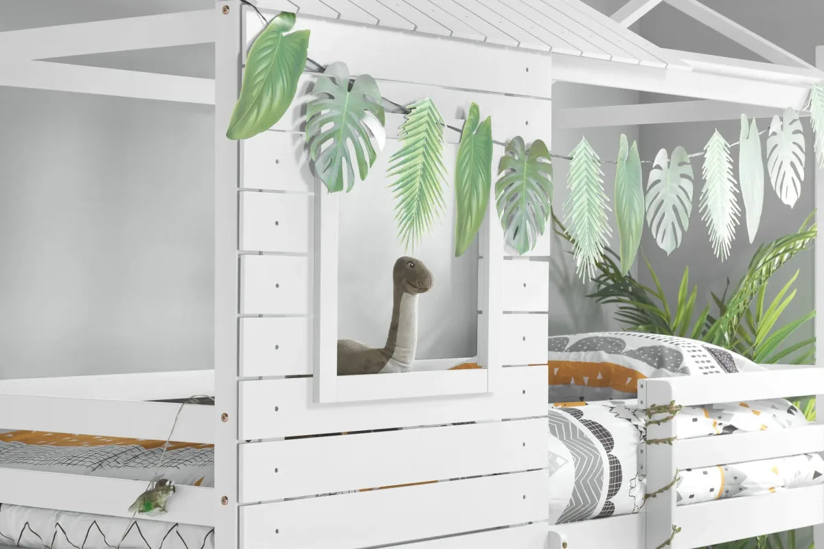Adventure White Bunk Bed + 2 Single Air Mattresses