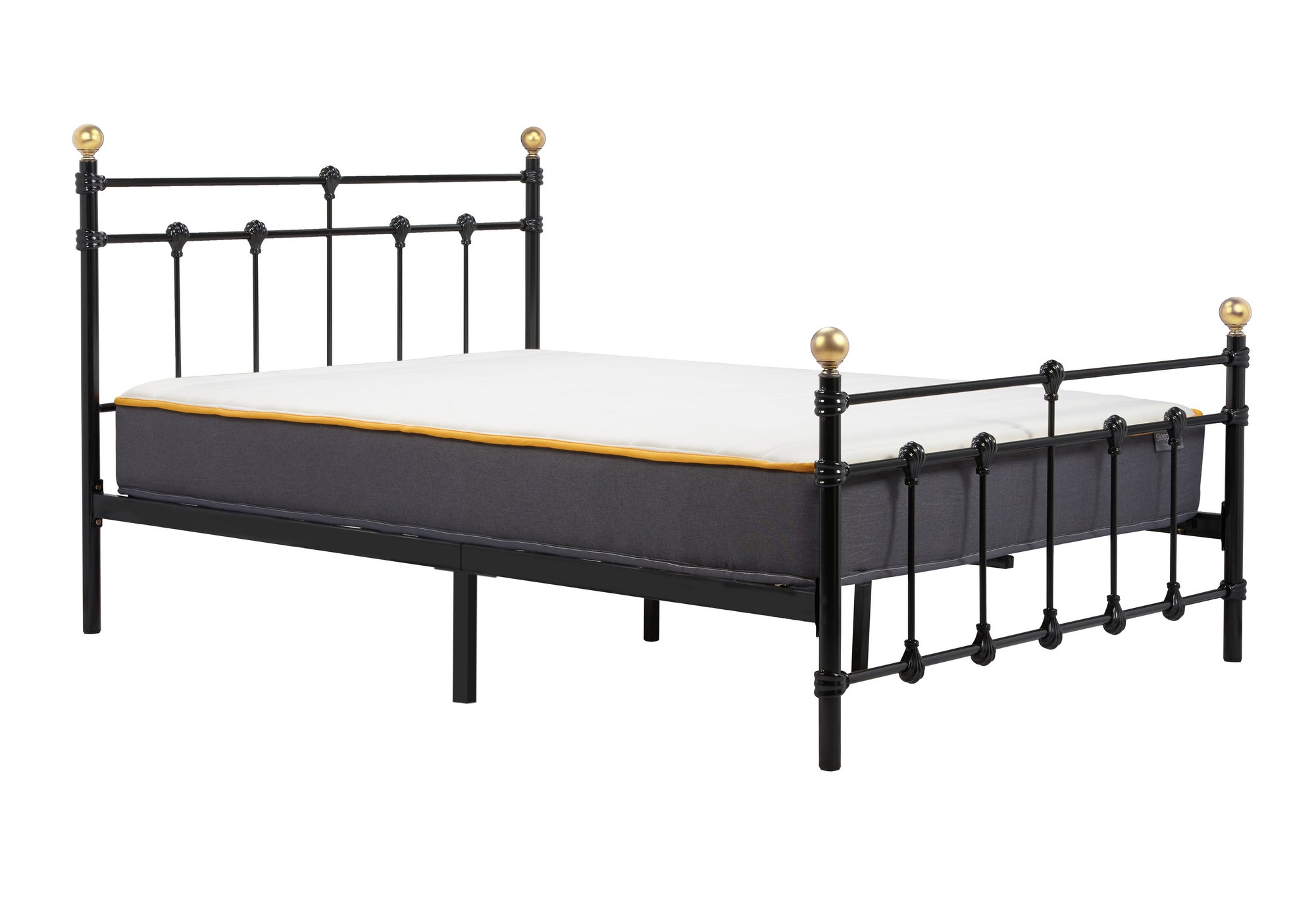 Atlas Black Metal Double Bed