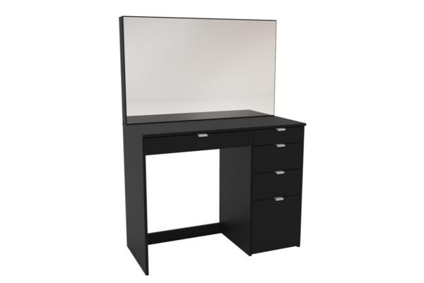 Ava Black 5 Drawer Dressing Table