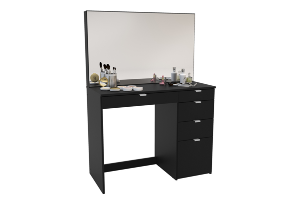 Ava Black 5 Drawer Dressing Table