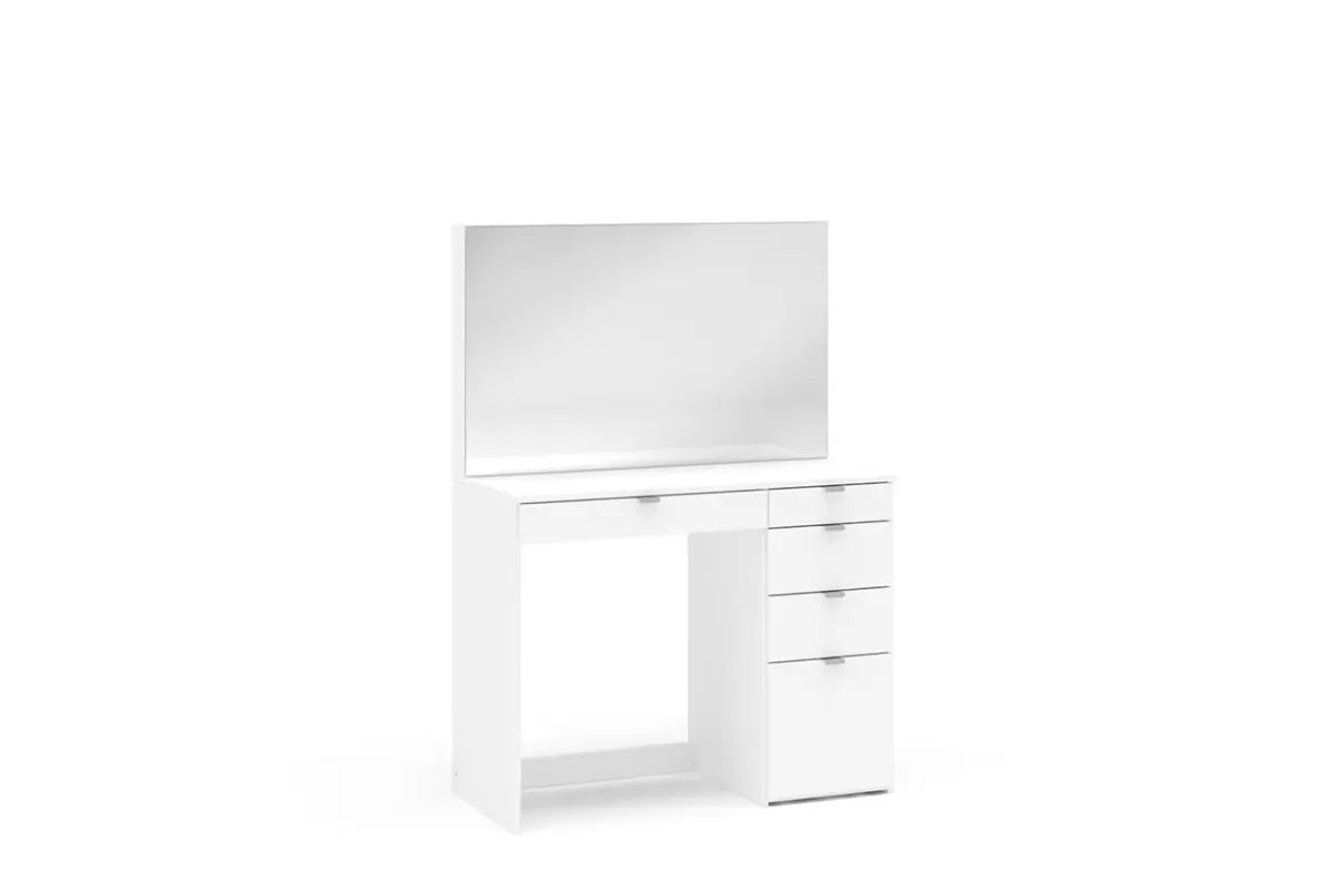 Ava White 5 Drawer Dressing Table